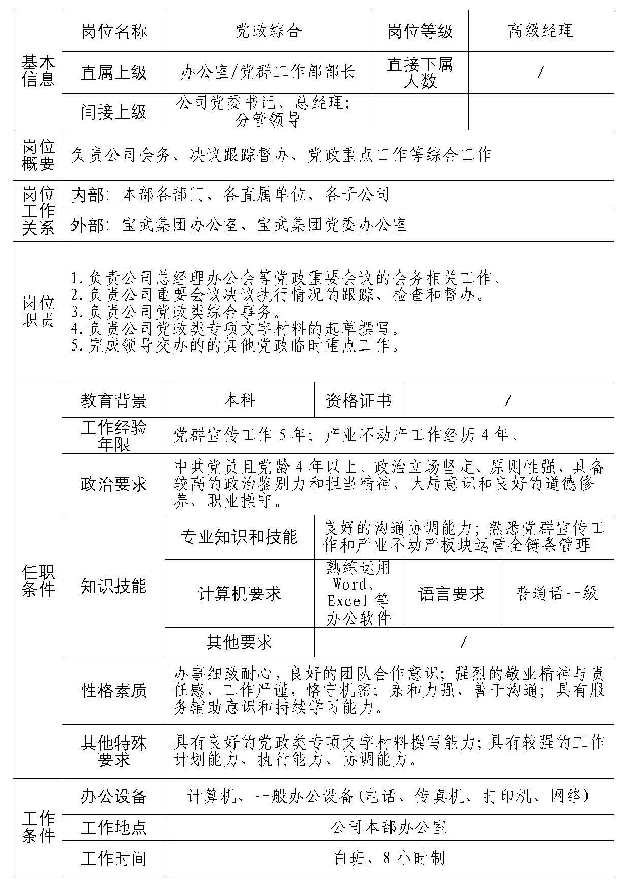 重钢集团办公室党群工作部公开招聘启事 页面 2